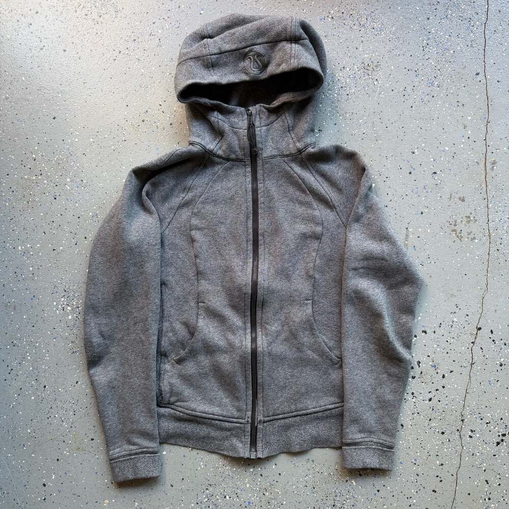 Lululemon Scuba Full-Zip Hoodie Sweatshirt Women's Gray Heathered Athleisure - Picture 4 of 6